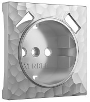 Лицевая панель Werkel Hammer для 1-м. розетки 220+2хUSB серебряный